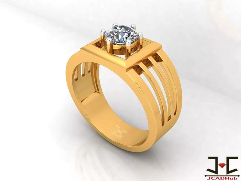 0260 - Unisex Solitaire Ring - JCADHub