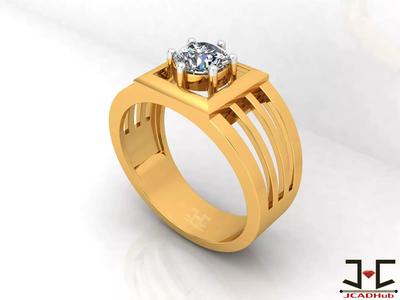 0260 - Unisex Solitaire Ring - JCADHub