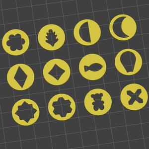 Extruder die set - miscellaneous shapes - made for polymer clay