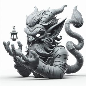 Genie Out of Candle 3D Print Showpiece Sculpture