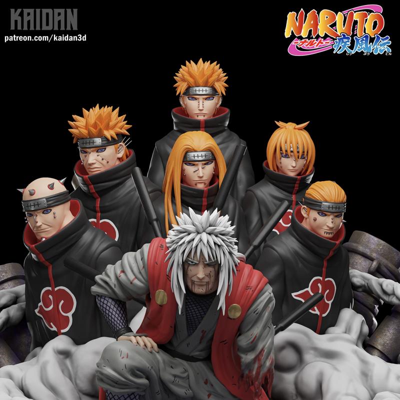 Jiraiya vs Six Paths of Pain  NARUTO - STL ready for 3D printing