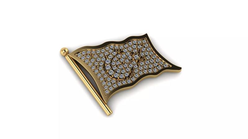 Flag Brooch