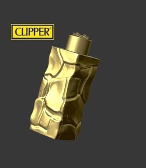 LIGHTER CASE CLIPPER TABLE - GOLDEN BLOCKS LIGHTER COVER