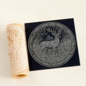Deer Texture Roller STL File – Autumn Forest Clay Tool for Pottery & Ceramics