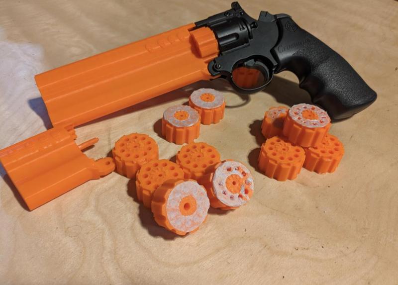 Salt Pistol - Crosman Vigilante CO2 - Similar to Bug-A-Salt Shred-er