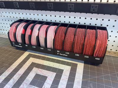 5" Sandpaper Disk Holders, Wall-Mountable 