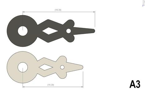 Cuckoo clock hands set