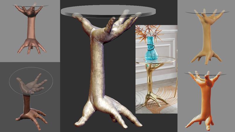 Hand Side Table Human