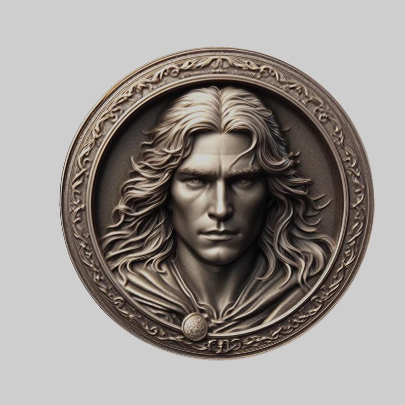 Eowyn Lord of Rings Medallion for CNC Router Laser & 3D Printer