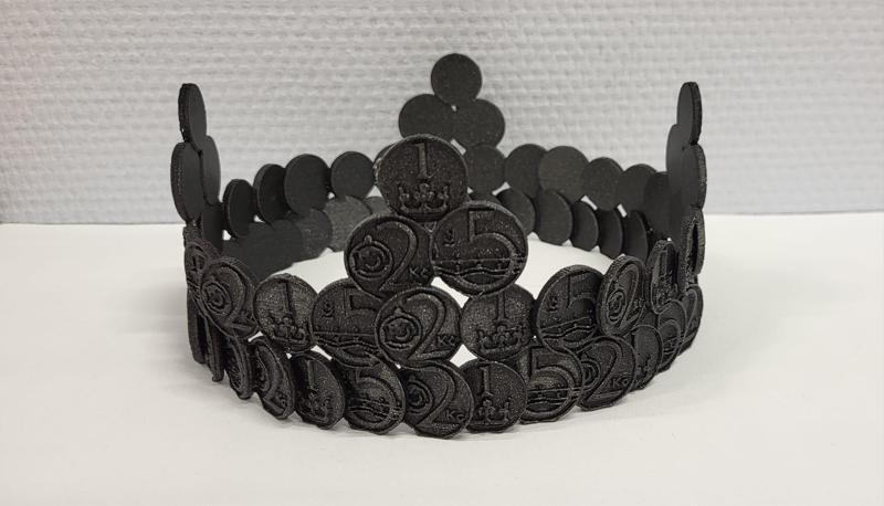 Královská koruna z mincí