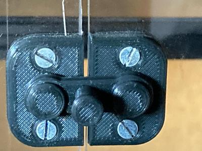 Mini pestillo para metacrilato o cristal