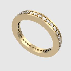 Simple Pave-Style Eternity Wedding Ring 3D print