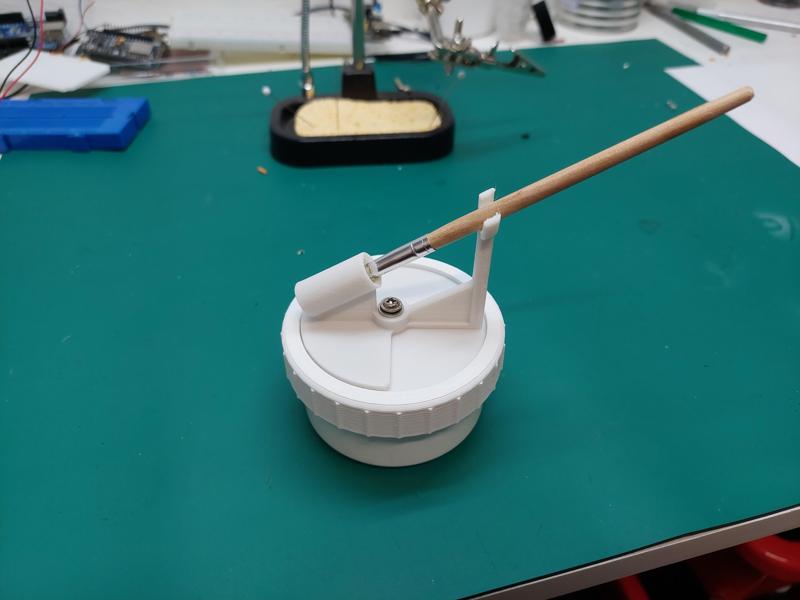 Lid for Solder Flux Container with Brush Holder