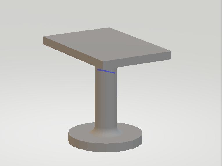 One-legged table