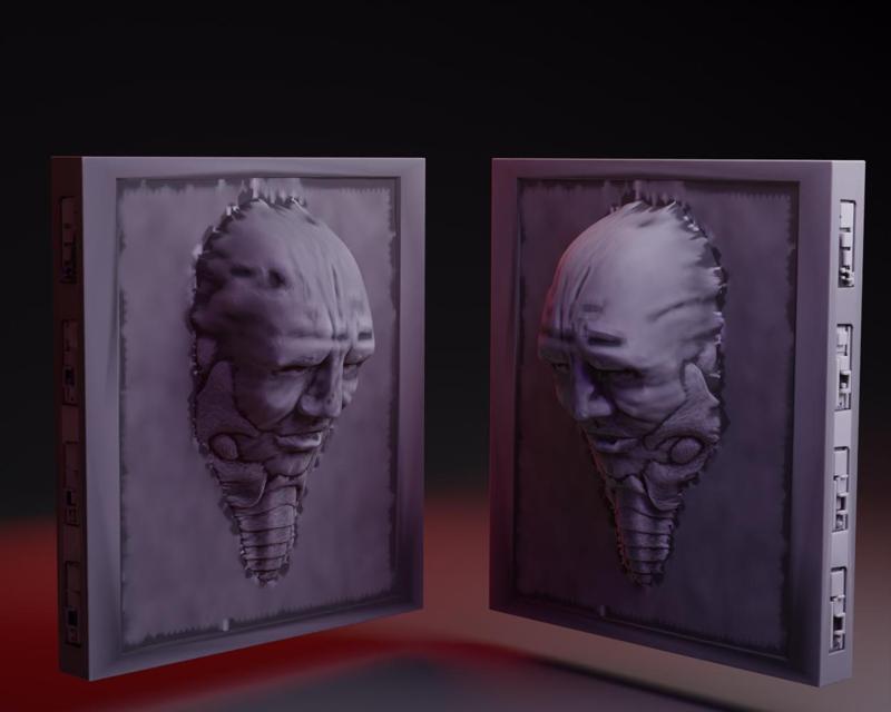 Frong Species Head in Carbonite / Vanquished General