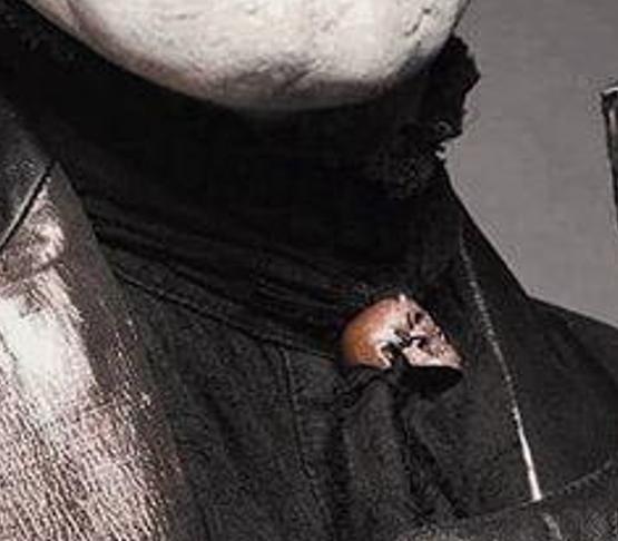 ghost skull tie clip