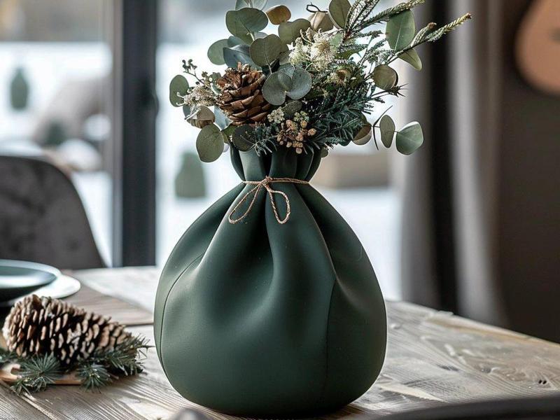 Evergreen Vase for Christmas Decor