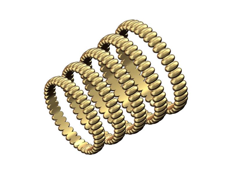 Grain beads motif band size 5to9 3D print model