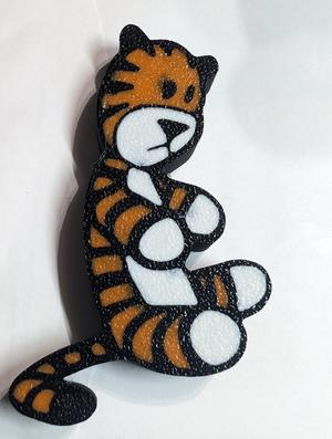 Stuffed tiger magnet from Calvin and Hobbes comic