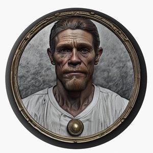 Willem Dafoe medallion pendant