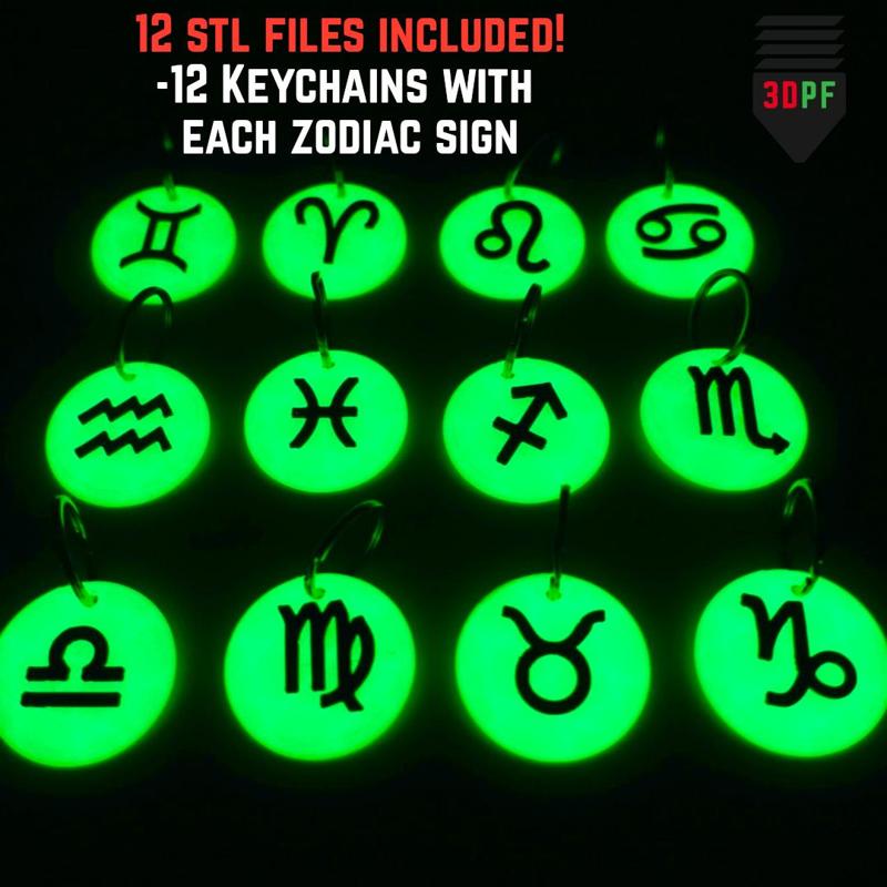 Zodiac Sign Keychains