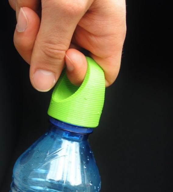 Plastic bottle handle