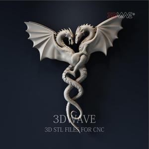 DRAGONS & LOVE 3d stl files for CNC