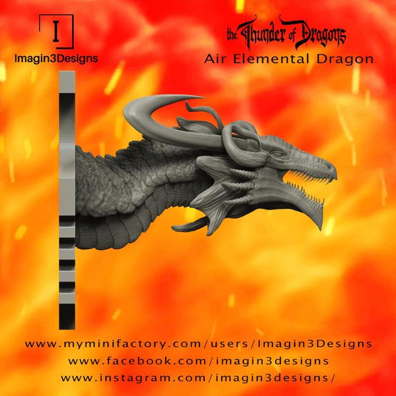 PRE-SUPPORTED Huth'ratix -The Voice of Discord- The Air Elemental Dragon