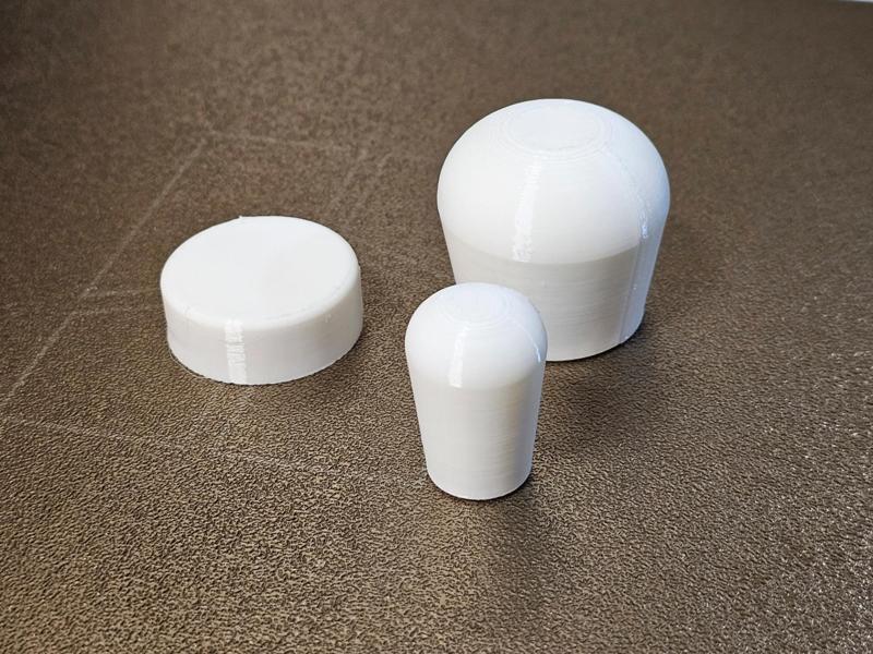 "Rubber" Feet for Round Shaft/Rod - Customisable