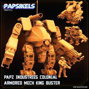 PAPZ INDUSTRIES COLONIAL ARMORED MECH KING BUSTER