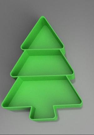 Christmas Tree-Shaped Snack Serving Tray