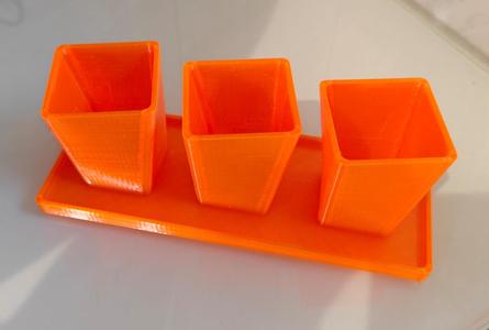 Triple pots for mini plants.