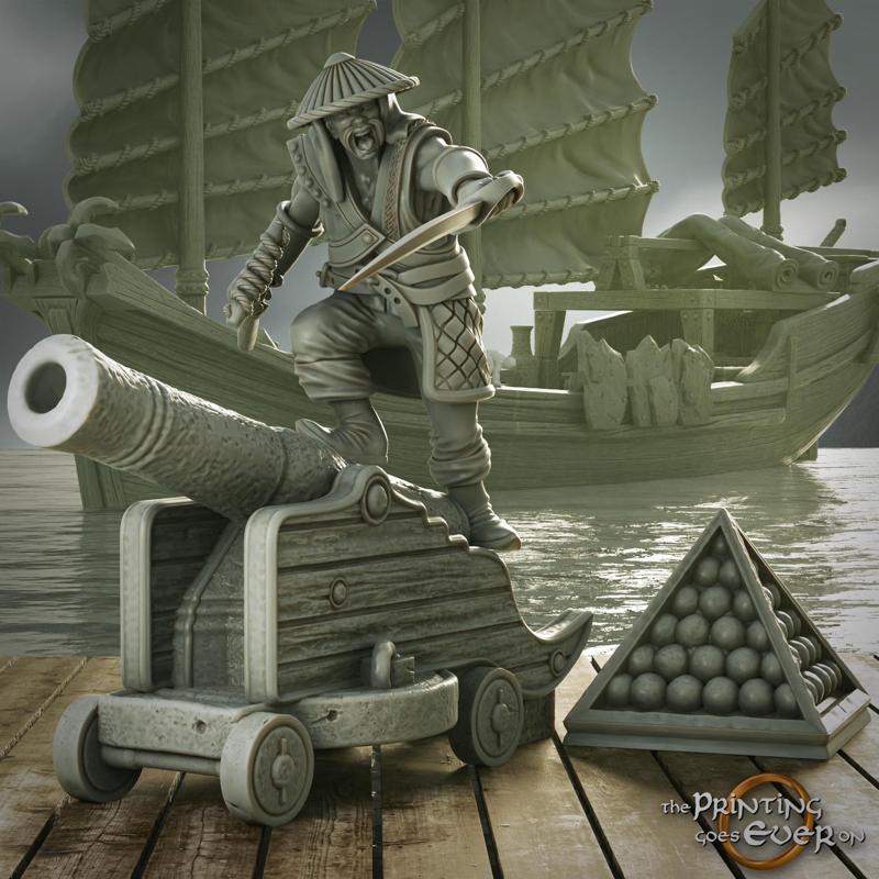 Pirate Cannoneer - Presupported