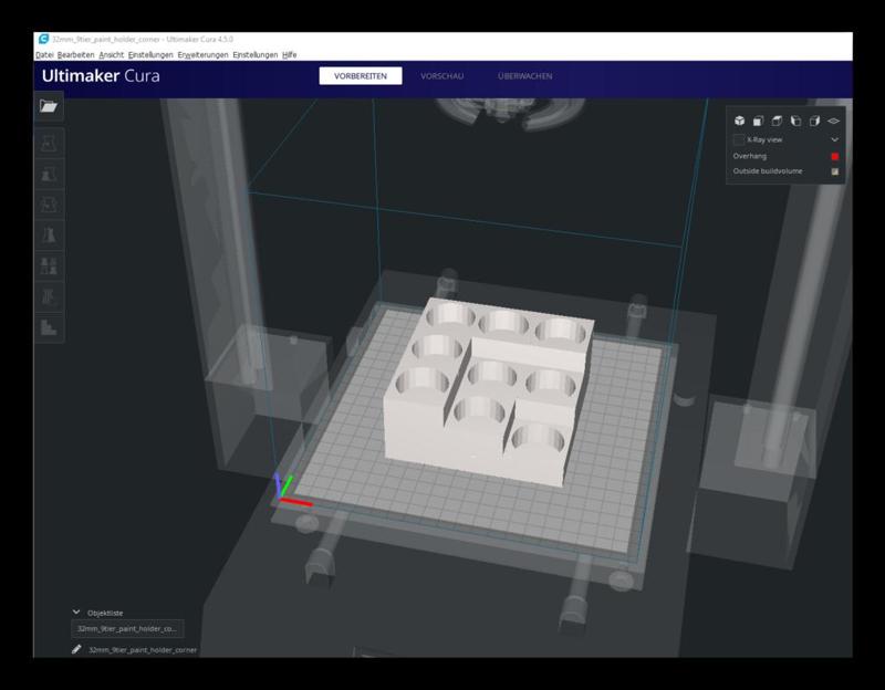 Ecke für Cratex Farbenhalter