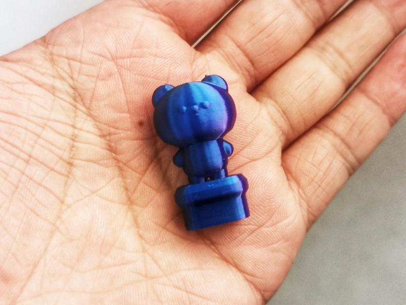 Bambu P1S Dust Plug with Cute Bear Design