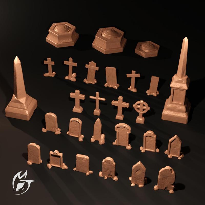 Tombstones & Obelisks - Scatter Terrain