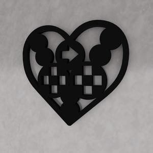 Heart WALL ART DECOR 2D SCULPTURE WAHKAY43