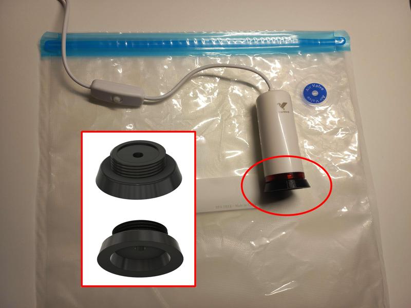 Vacuum Pump Suction Cup Adapter (parametric)