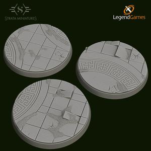 Strata Miniatures - Greek Temple Bases 50mm Round x3