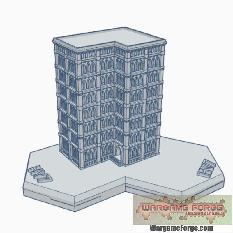 Gothic Building 90 Hex Map Scale HMSG090