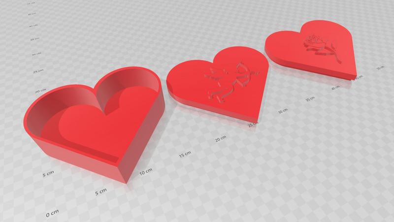 Heart Box with Two Lids