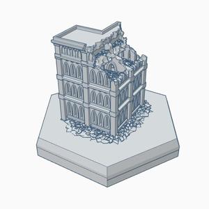 Gothic Ruined Building 11 Hex Map Scale HMSGR011