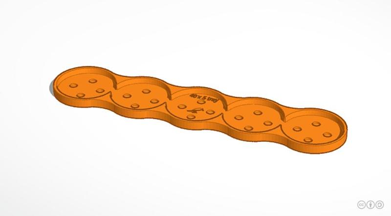 40mm (x5) straight movement tray (base to base)