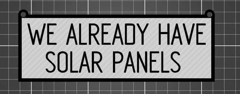 Already Have Solar Sign