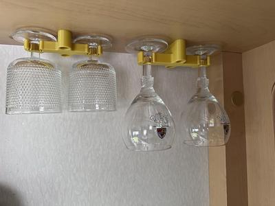 Duo glass holder for camper