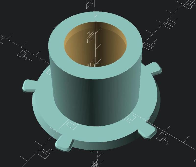 Lithophane moon bajonet holder for IKEA TVÄRFOT