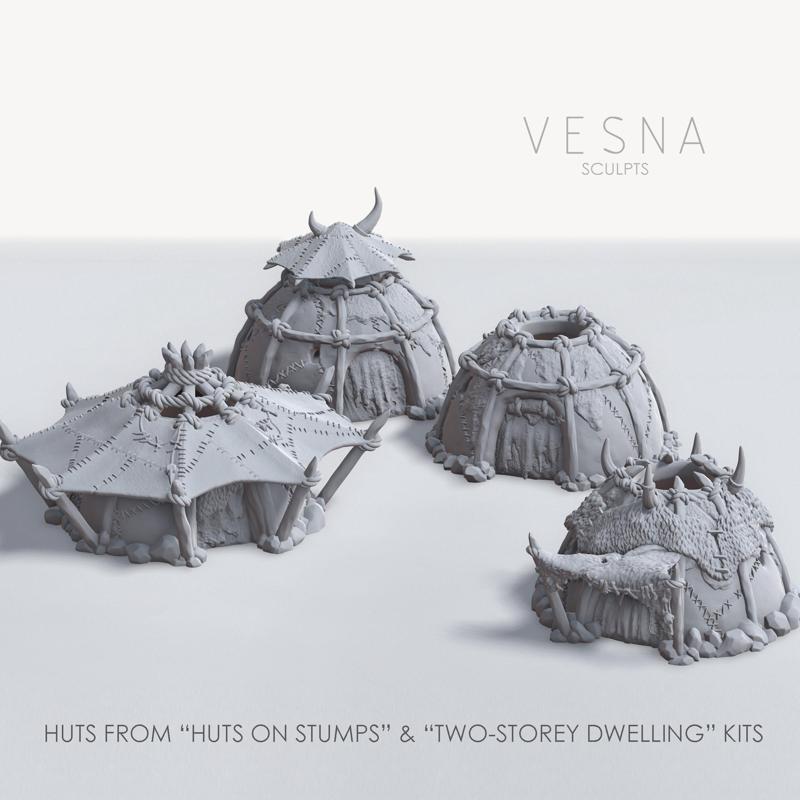 ORCS SWAMP VILLAGE - JUST HUTS