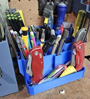 Extra Large Wall Mounted Pencil Cup With Dividers