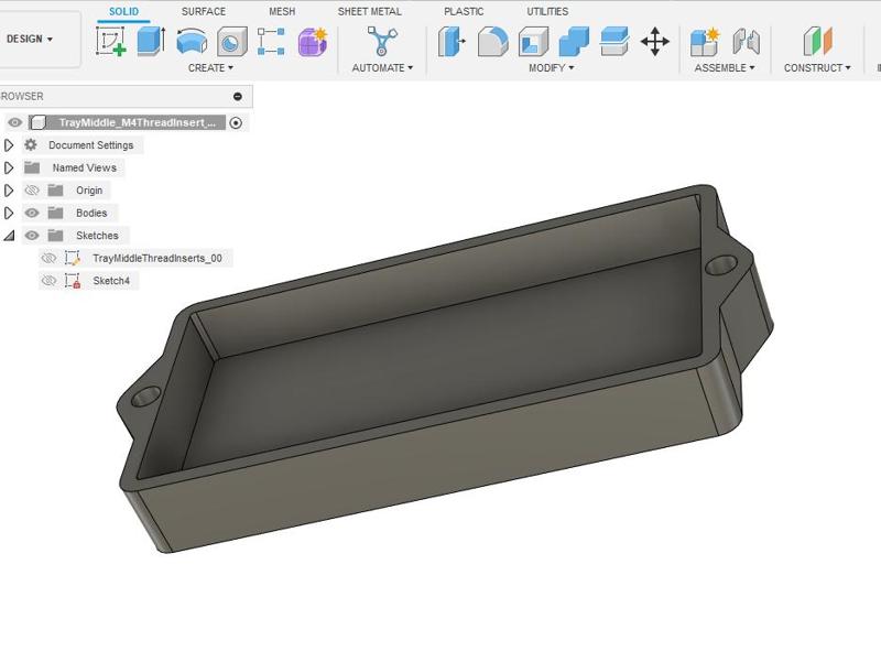 RC 1/8th Xray XB8E shorty battery tray