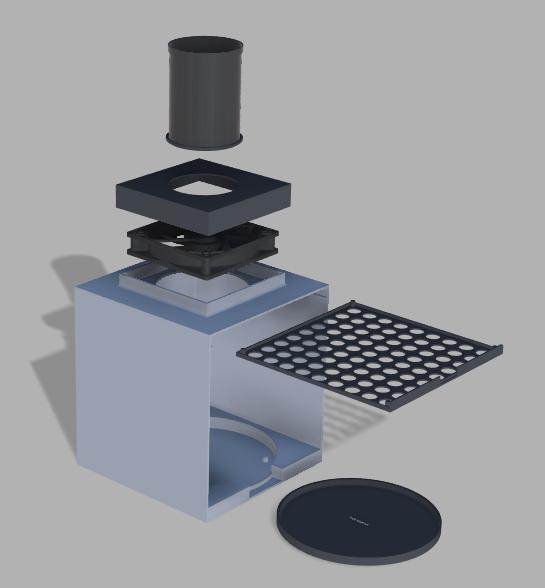Paint Booth with Turntable and exhaust fan